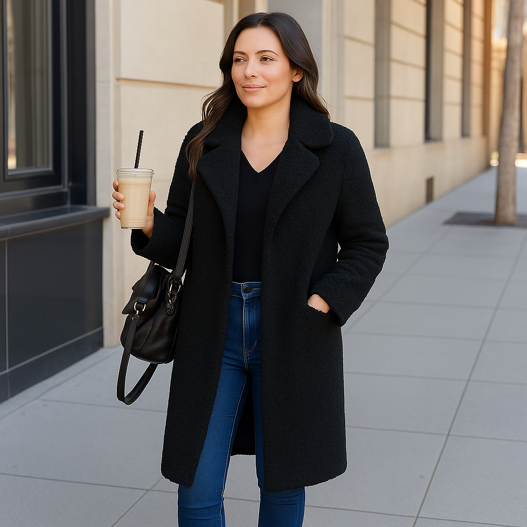 Isla | Abrigo teddy largo y cálido