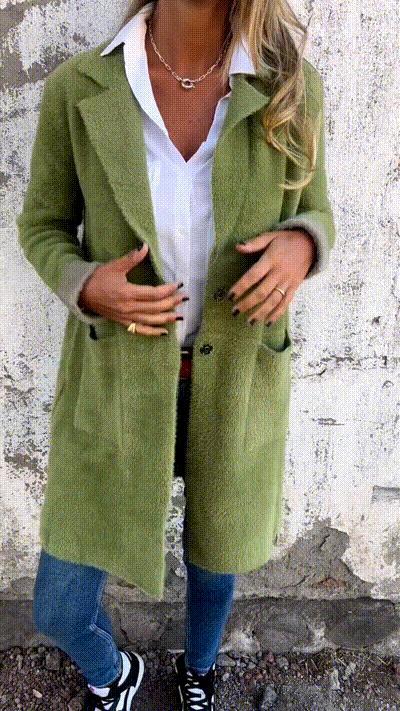 Valeria | Abrigo Largo de Piel Sintética